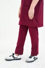 Maroon Scrubs Women – Female Doctor Scrubs |  Comfort Fit - Image 4