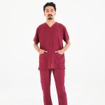 Maroon Men Scrubs