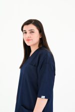 Navy Blue Scrub,s Women – Women's Medical Uniform | Stretchable Poly Spandex - Image 5