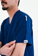 Navy Blue Men Scrubs Suit — Stretchable Medical Uniform for Male Doctors & Surgeons | Medyss - Image 4